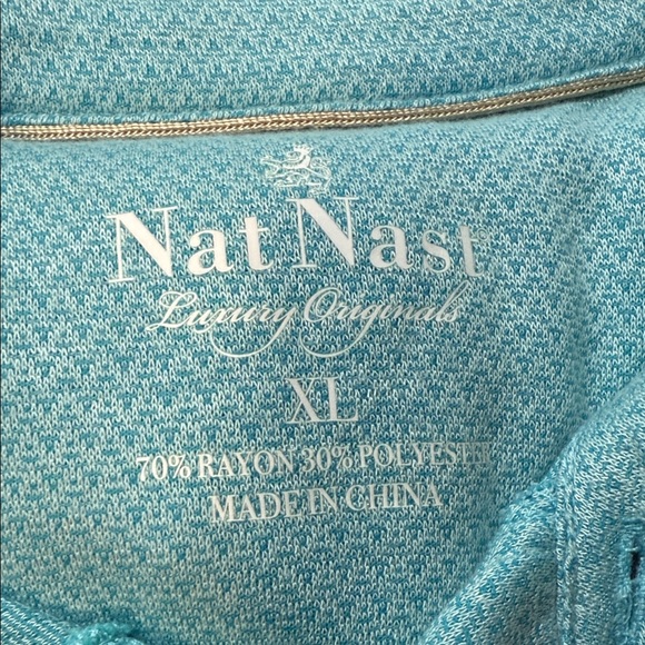 NWT Nat Nast Aqua Polo Shirt size XL - Picture 4 of 4